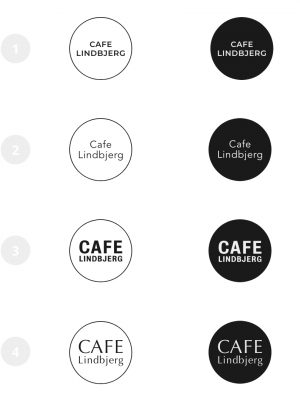 cafe Lindberg logo udkast